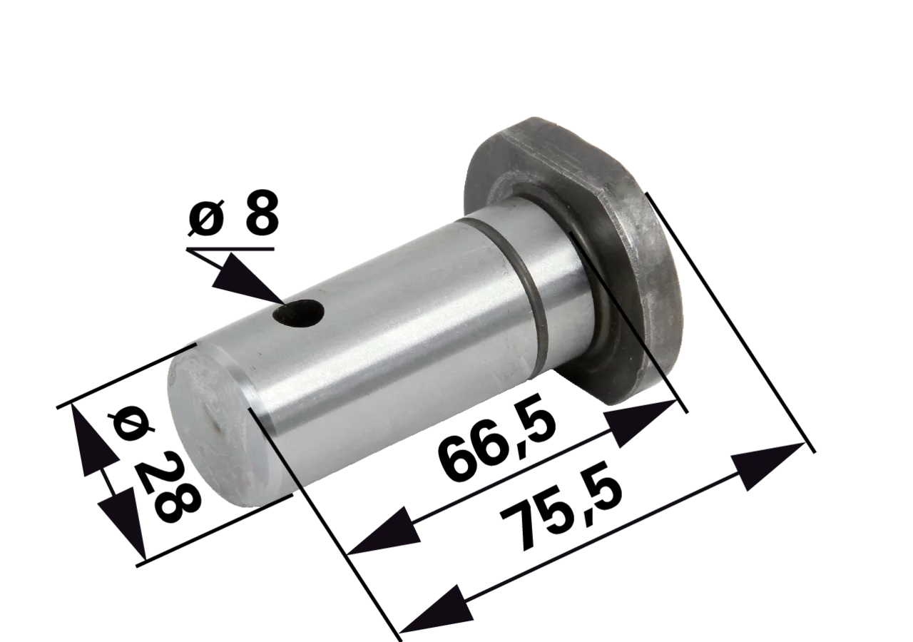 Gelenkbolzen für Kreiselheuer, AD 28 x L 66,5 mm Kuhn 58757700 Kuhn