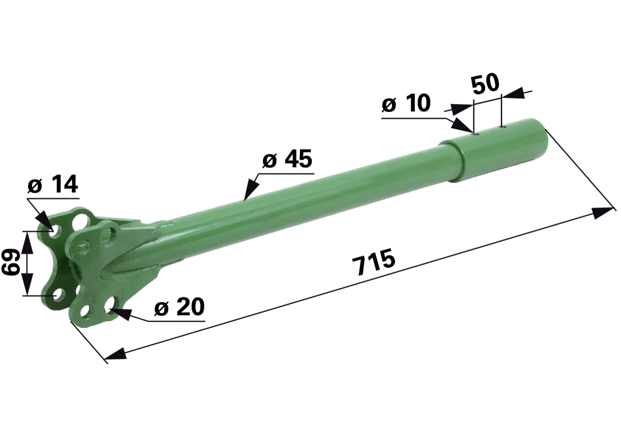 Zinkenträger L 715 mm – passend für Krone 268103.3 GartenShop24