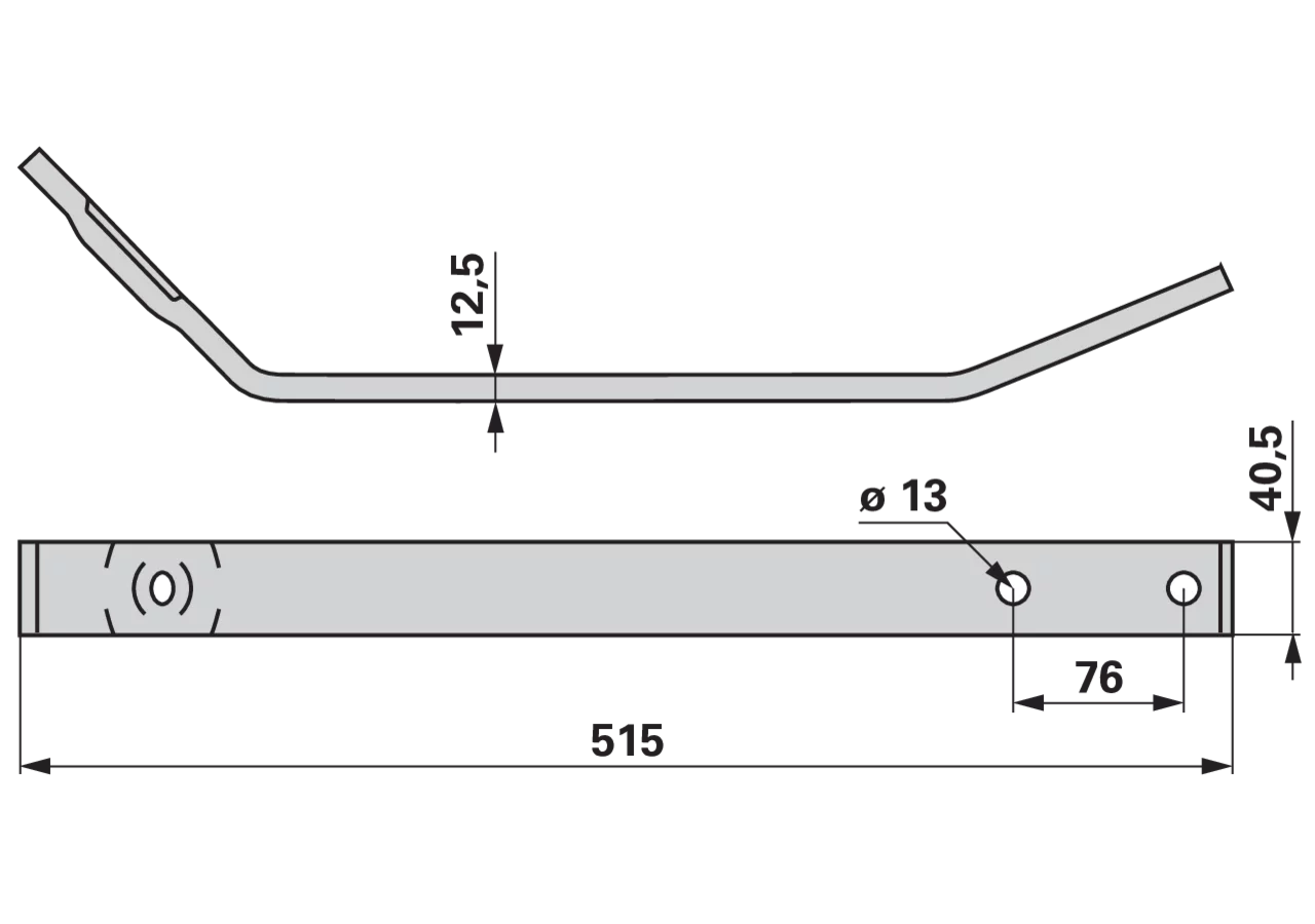 Zinkenarm L 515 mm Pöttinger 205.70.080.3 Pöttinger