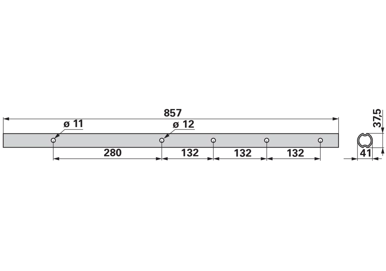 Zinkenträger L 857 mm Pöttinger 286.60.015.0 Pöttinger
