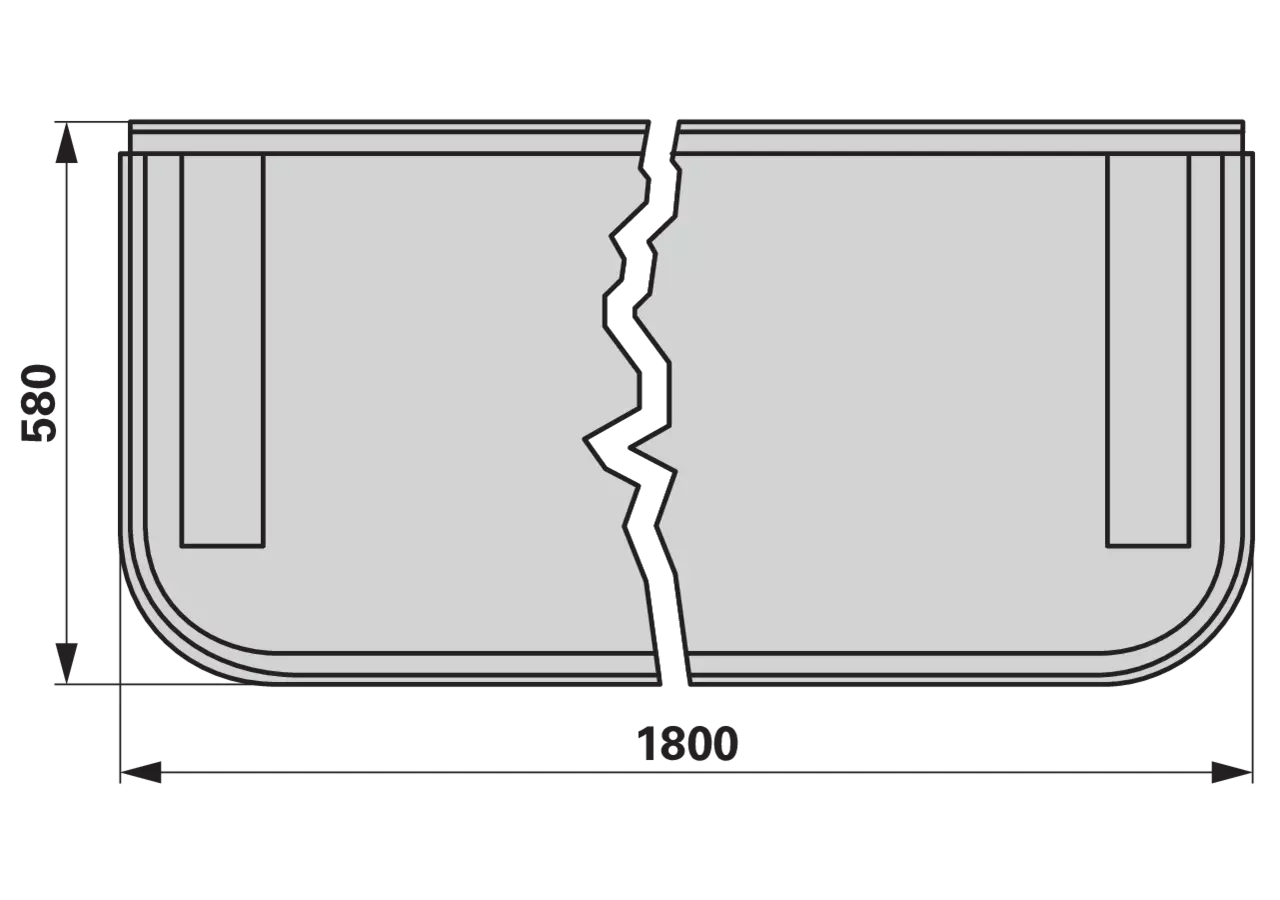 Schwadtuch B 580 x L 1.800 mm Pöttinger 499.044 Pöttinger