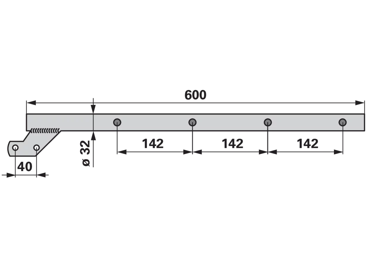 Zinkenträger L 600 mm Pöttinger 275.60.044.0 Pöttinger