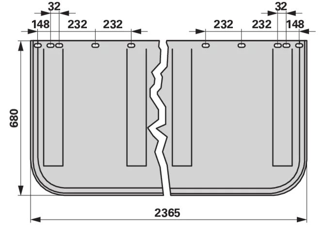 Schwadtuch B 680 x L 2.365 mm Pöttinger 499.295 Pöttinger