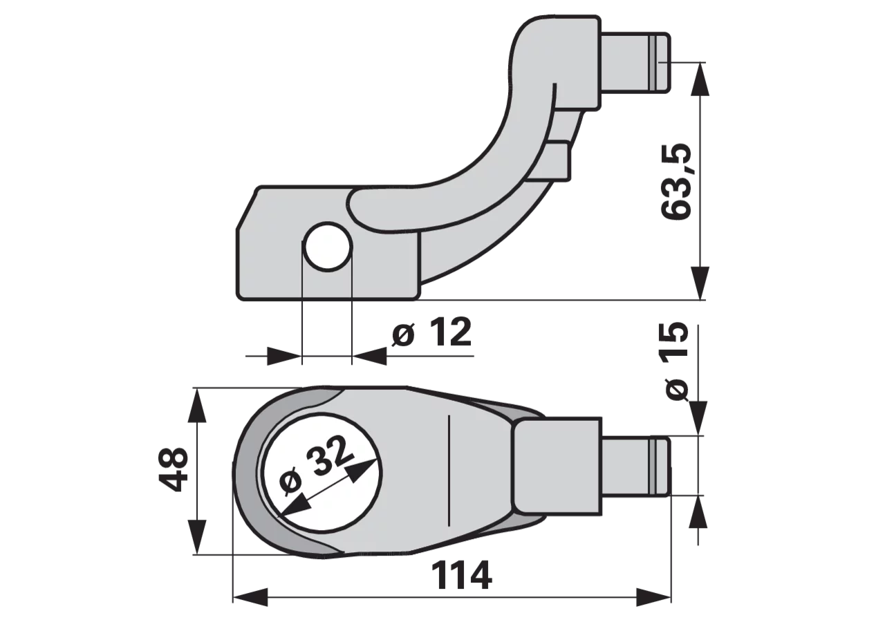 Steuerhebel Pöttinger 2862.80.050.0 Pöttinger