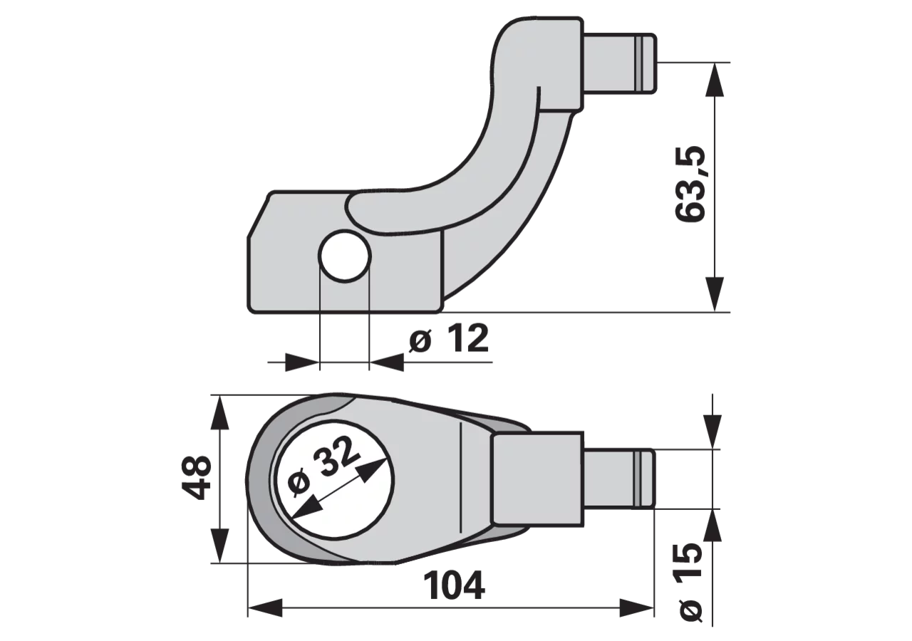 Steuerhebel Pöttinger 2610.80.050.0 Pöttinger