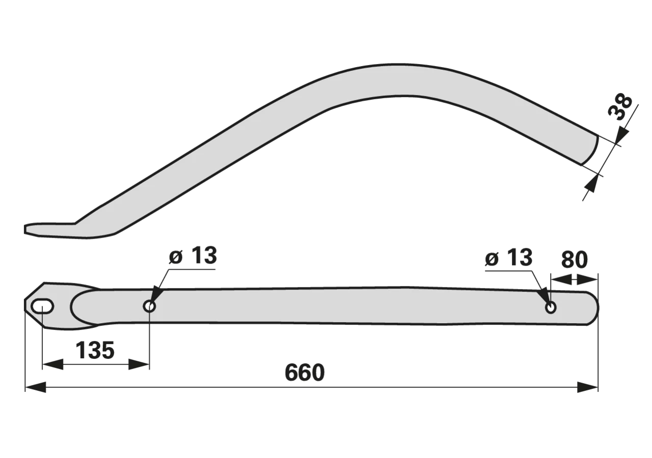 Zinkenträger L 660 mm – passend für Krone 155001.2 GartenShop24