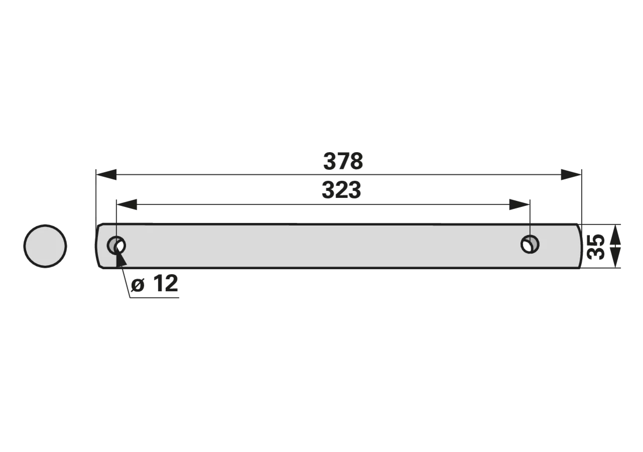 Kreiselachse AD 35 x L 378 mm Krone 153061.4 Krone
