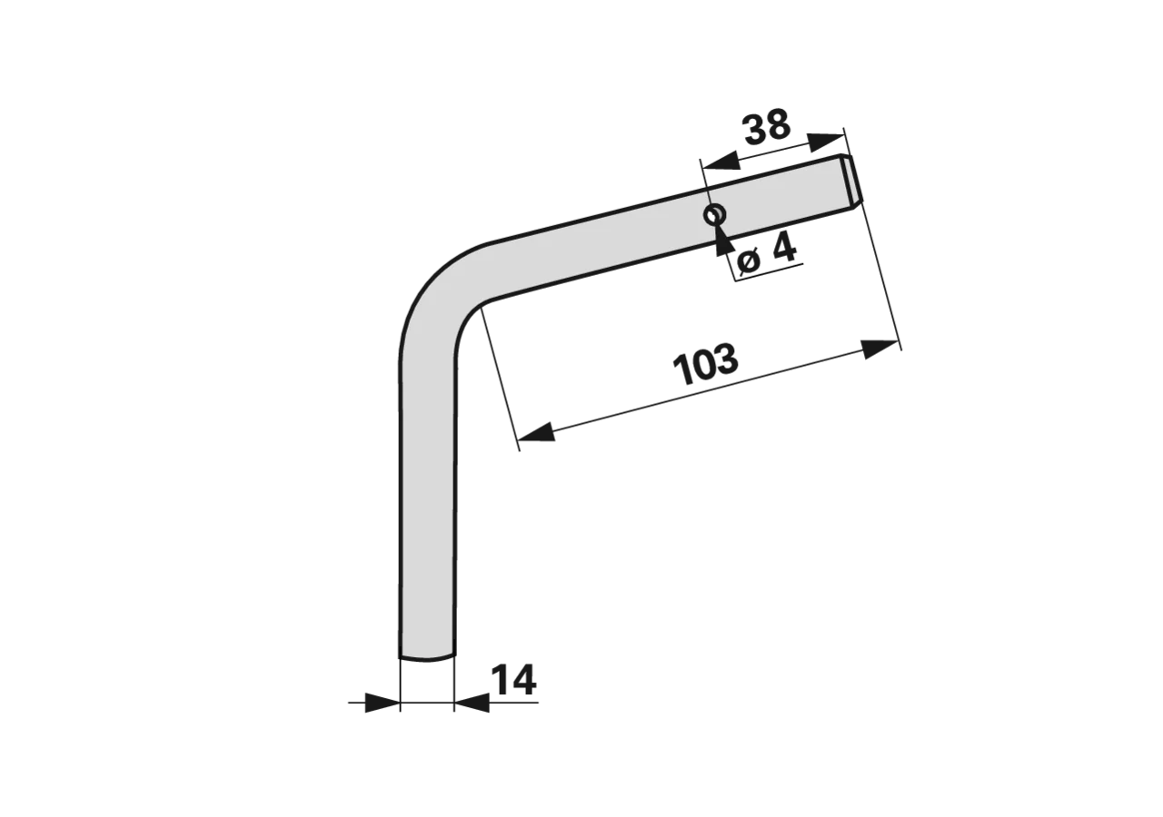 Bolzen für Kreiselheuer, AD 14 x L 200 mm Krone 264078.0 Krone
