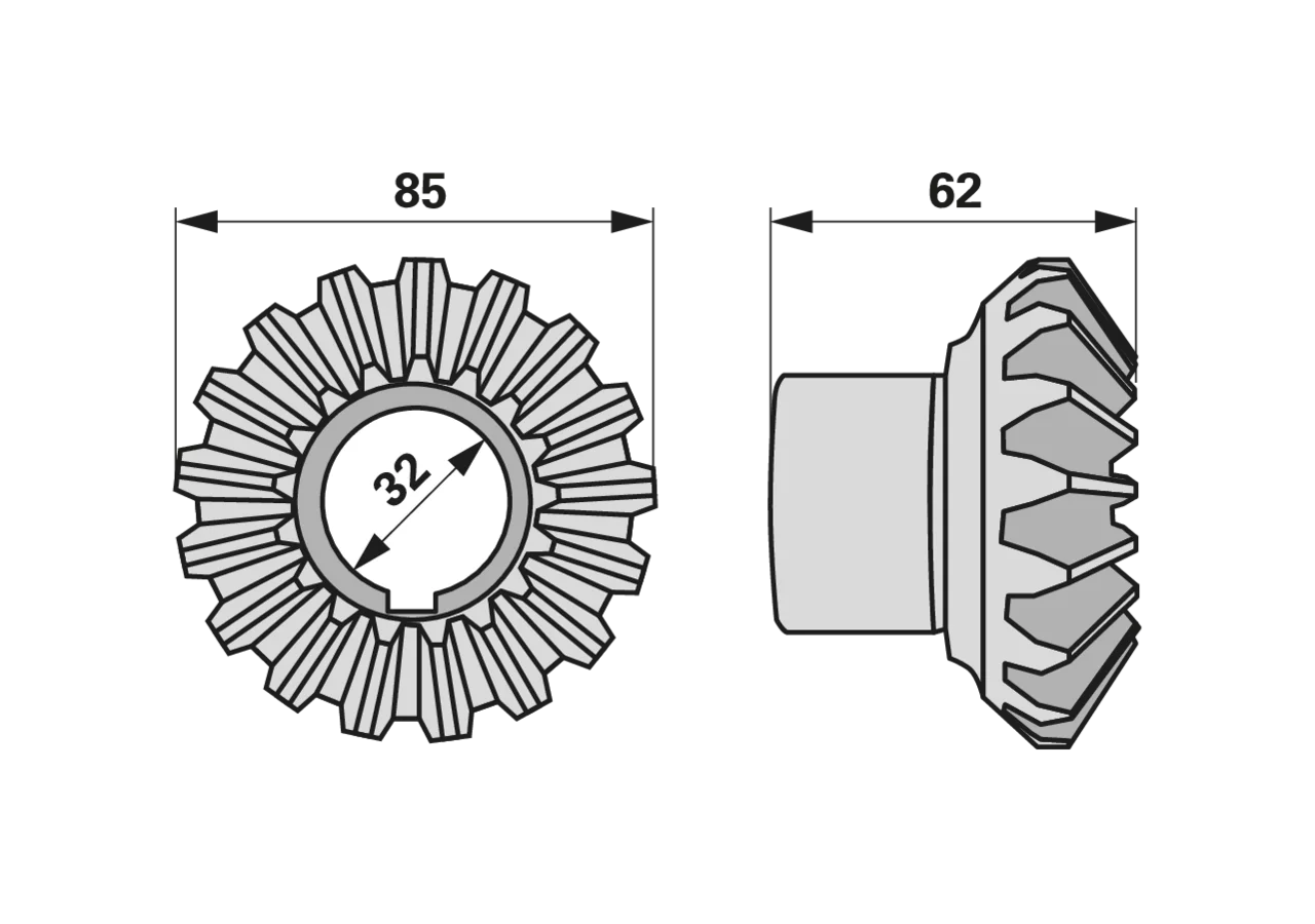 Tellerrad 17 Zähne Kuhn 58555110 Kuhn