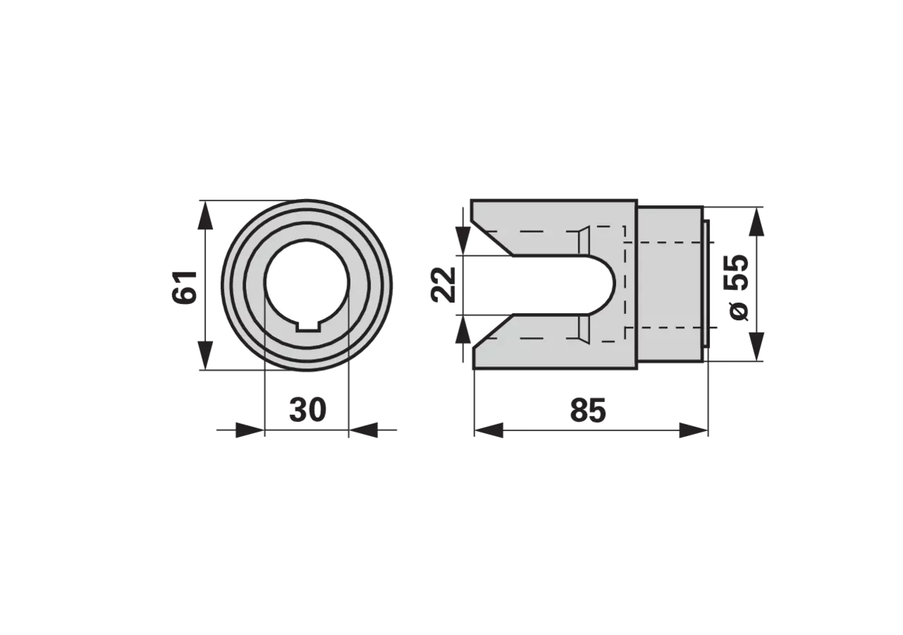 Antriebsklaue L 85 mm – passend für Kuhn 58555920 GartenShop24