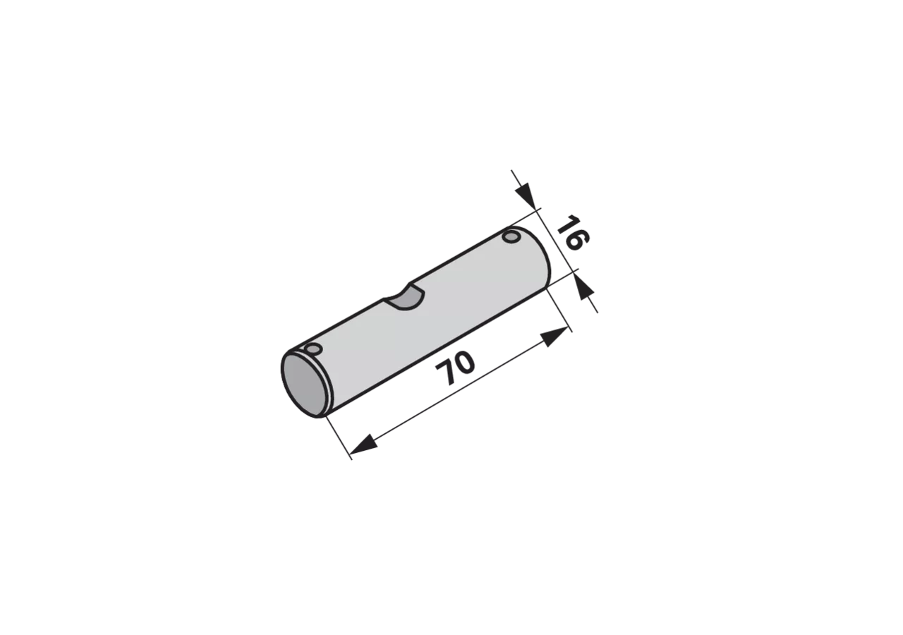 Mitnehmerbolzen AD 16 x L 70 mm – passend für Kuhn 58557130 GartenShop24