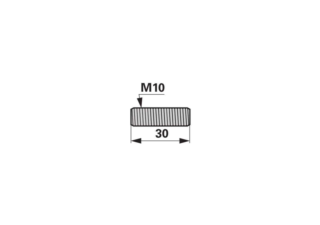 Gewindestift M10 x 30 mm – passend für Fella 126006 GartenShop24