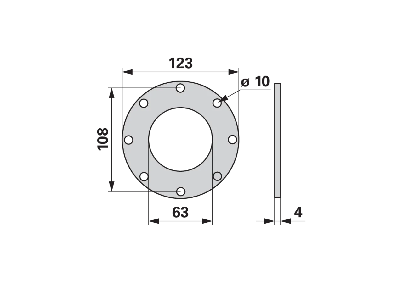 Ausgleichsscheibe 4 mm, für Mähscheibe AGCO FEL170309 Fella