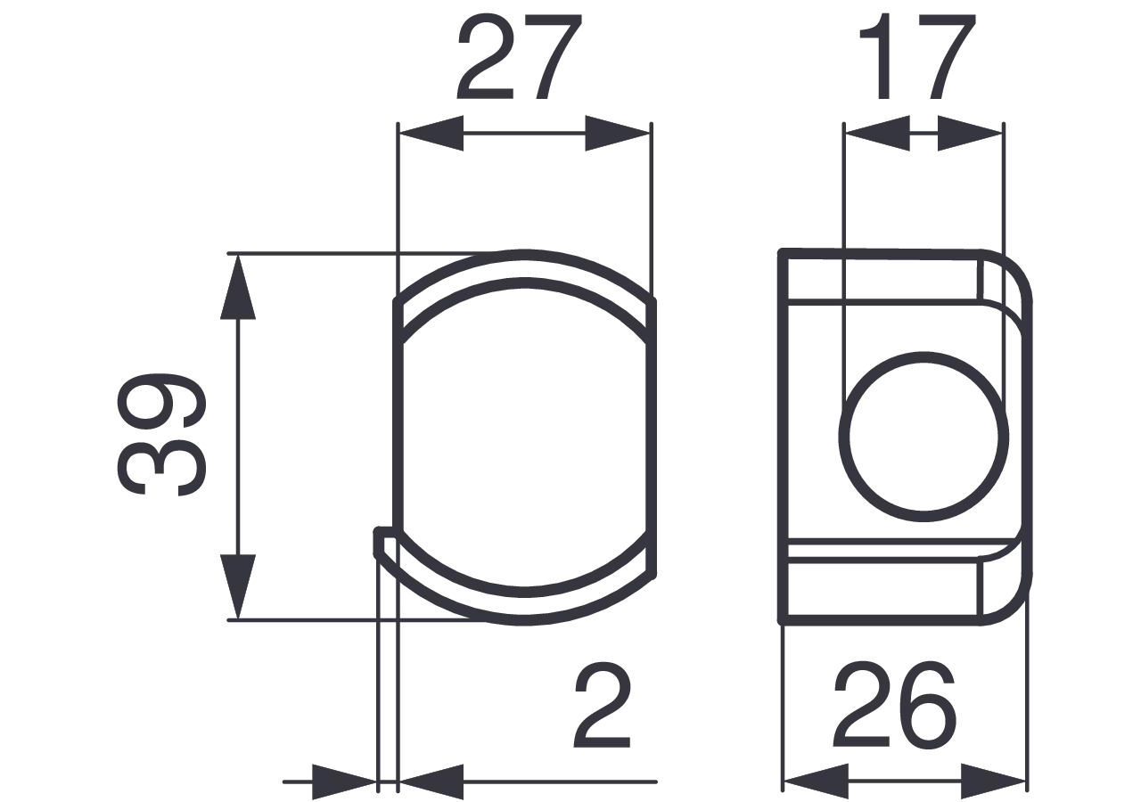 Buchse L 39 x B 27 mm, ID 17 mm – passend für Vicon-PZ HS33 GartenShop24