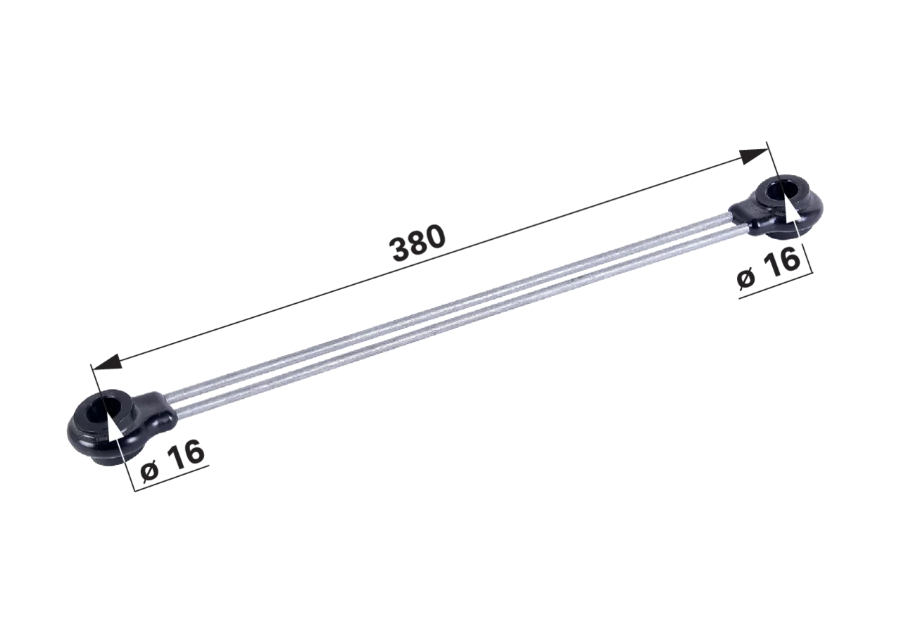 Lenkstange LA 380 mm – passend für Pöttinger 280.06.002.0 GartenShop24