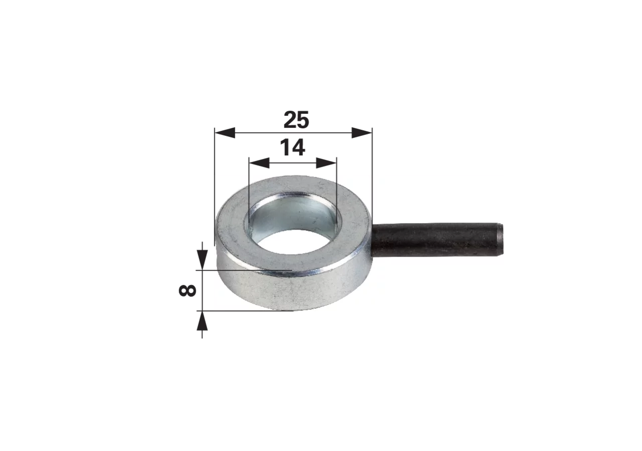 Stellring AD 25 x ID 14 x H 8 mm, mit Spannstift GartenShop24