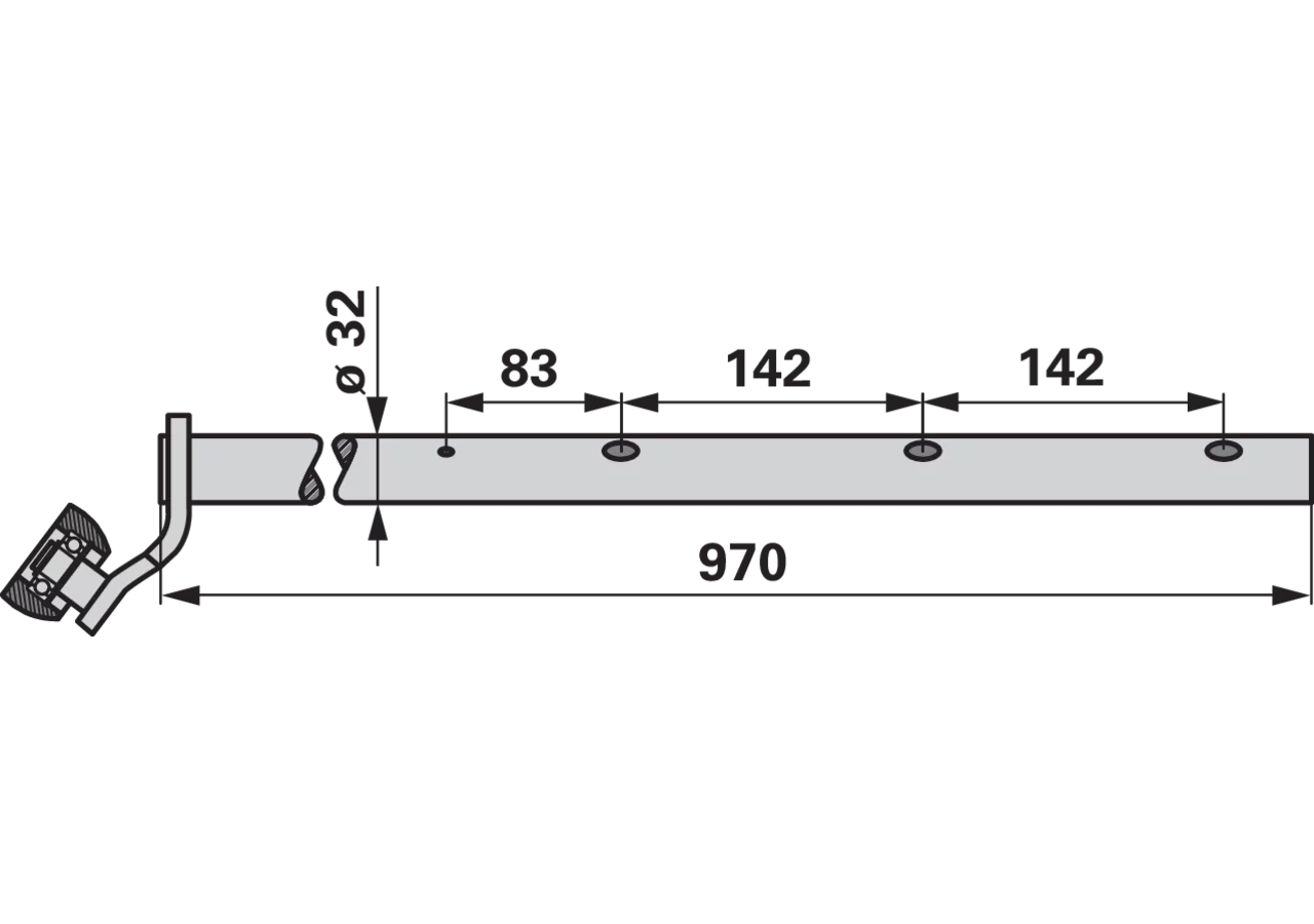 Zinkenträger L 970 mm Pöttinger 245.60.004.1 Pöttinger