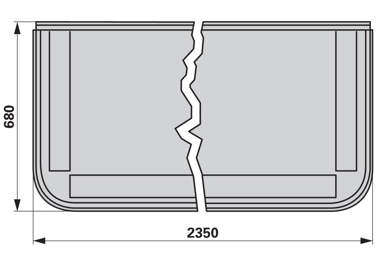 Schwadtuch B 680 x L 2.350 mm Pöttinger 499.121 Pöttinger