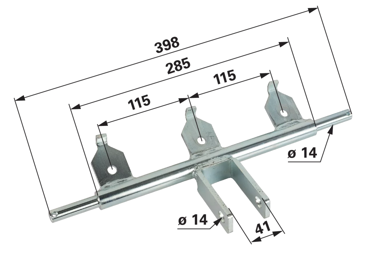 Zinkenträger L 398 mm, 3-reihig passend zu Zinkenband 00462150, 00462151, 00462153 GartenShop24