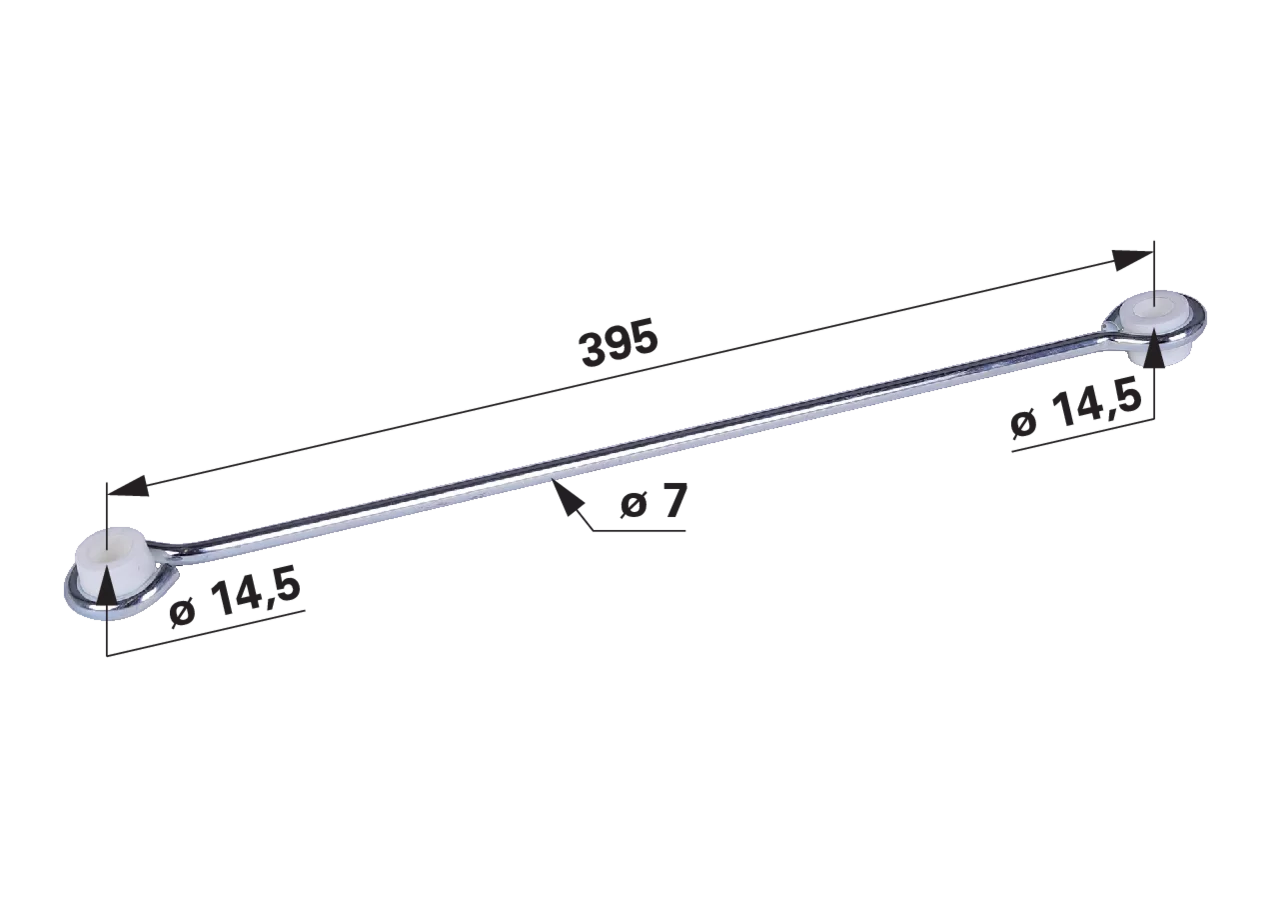 Lenkstange LA 395 mm – passend für Vogel und Noot F5009400 GartenShop24