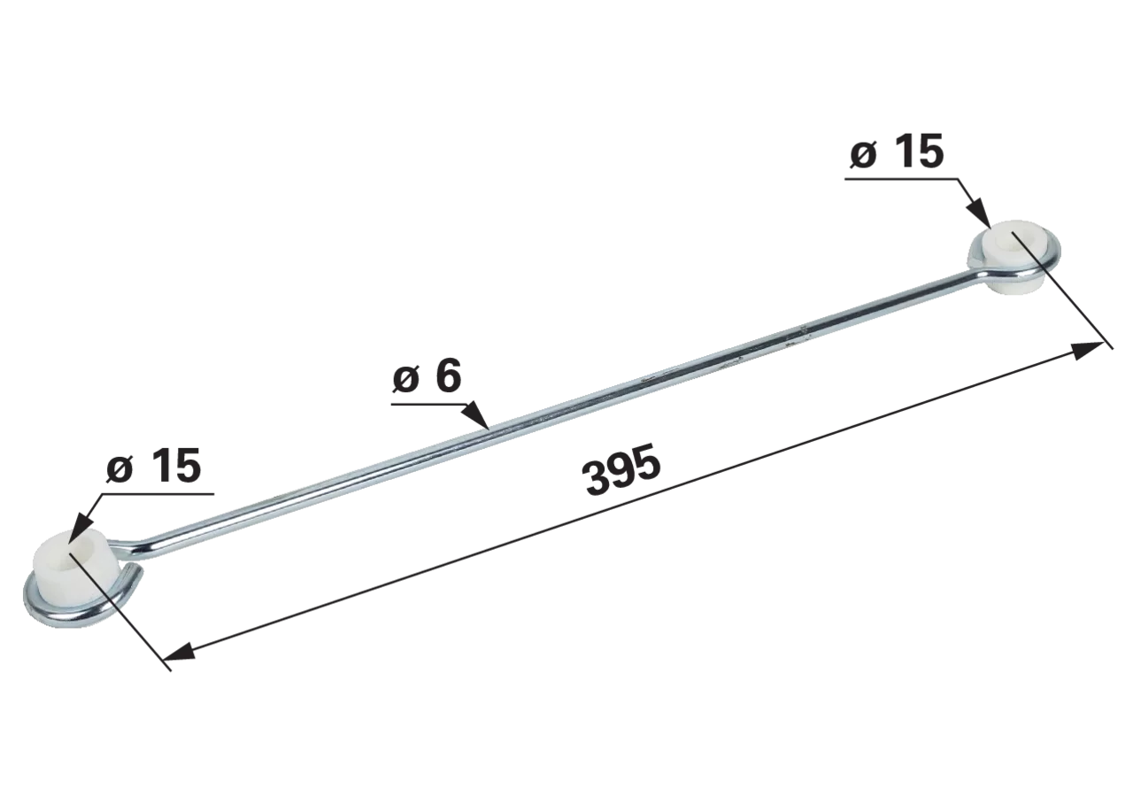 Lenkstange LA 395 mm Passend zu Zinkenband 00462155 GartenShop24