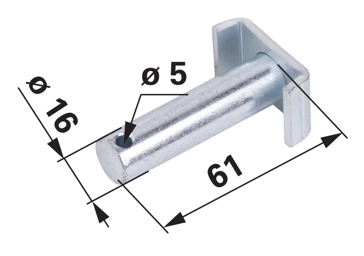 Sicherungsbolzen AD 16 x L 61 mm passend zu Reform GartenShop24