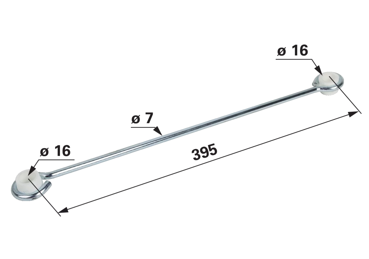 Lenkstange LA 395 mm Passend zu Zinkenband 00462142 GartenShop24