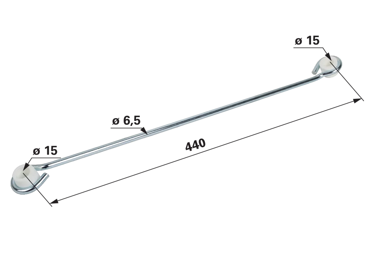 Lenkstange LA 440 mm GartenShop24