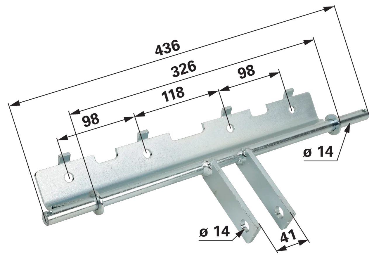 Zinkenträger L 436 mm, 4 reihig GartenShop24