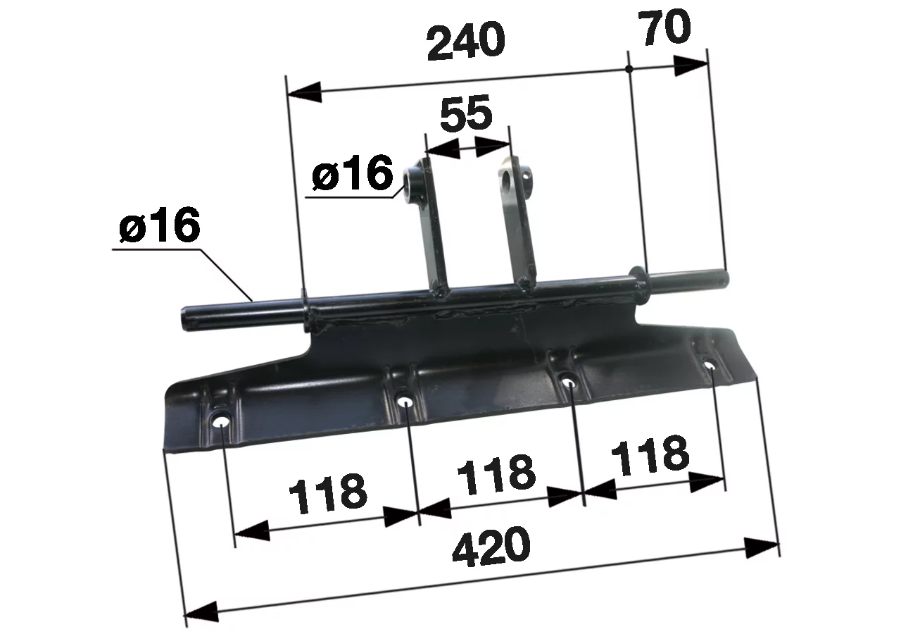 Zinkenträger L 420 mm, 4-reihig SIP 261060023 SIP