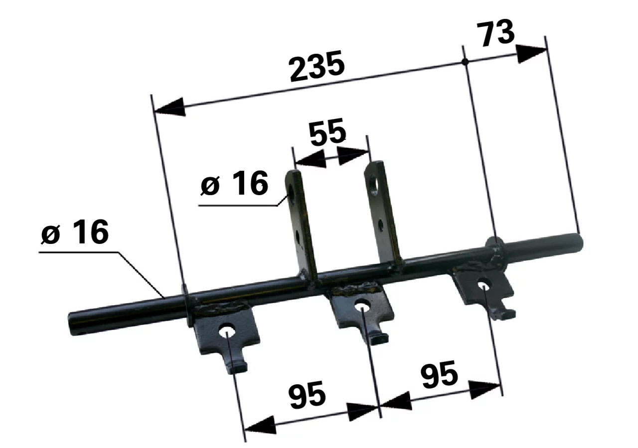 Zinkenträger L 381 mm, 3-reihig – passend für SIP 151591816 GartenShop24