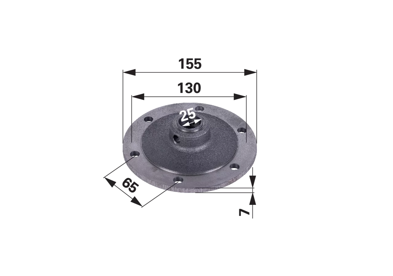 Nabe für Welle 25 mm – passend für Vogel und Noot F7501803 GartenShop24