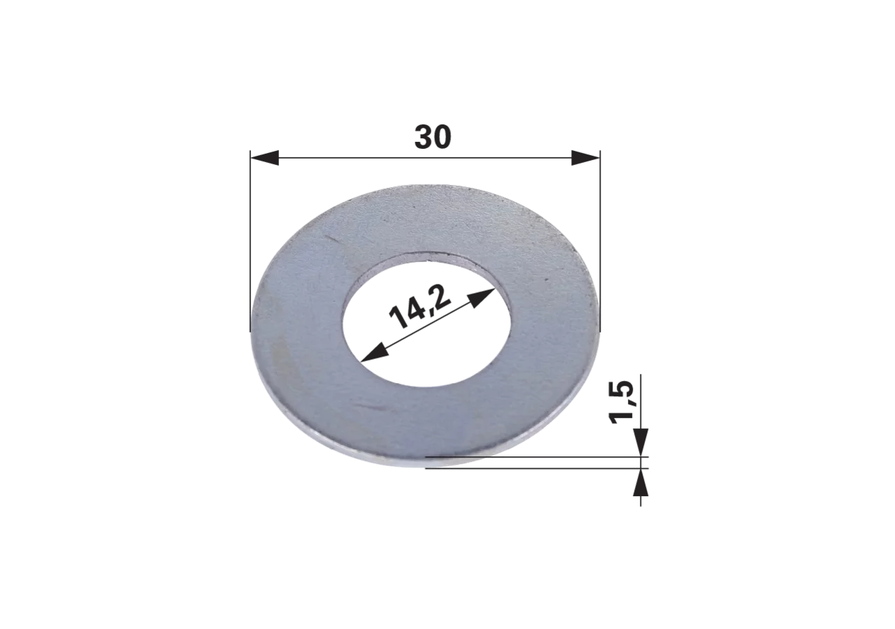 Gleitscheibe AD 30 x ID 14,2 x S 1,5 mm – passend für Vogel und Noot F5801807 GartenShop24