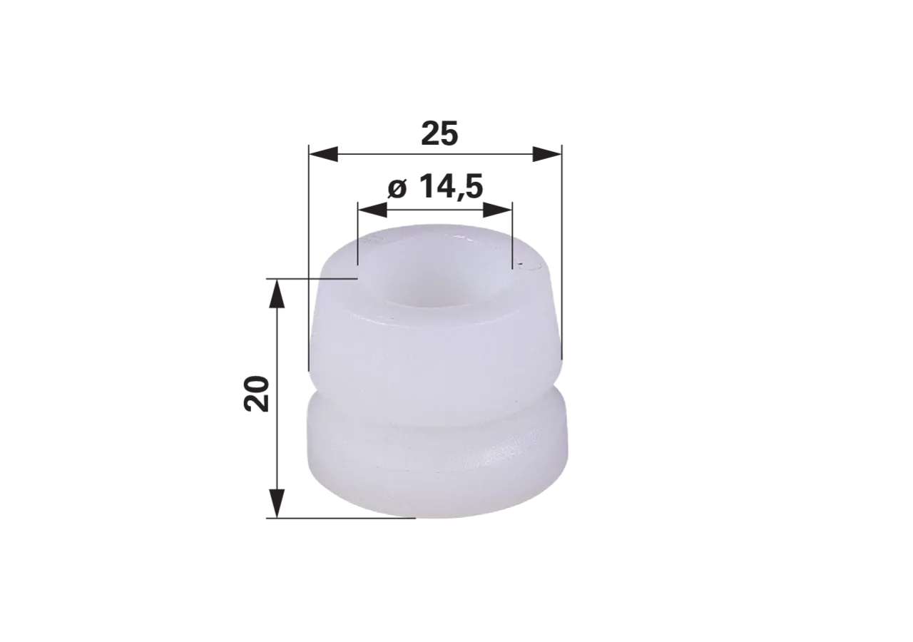 Buchse AD 25 x ID 14,5 x L 20 mm, Kunststoff – passend für Vogel und Noot MF5009402 GartenShop24