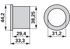 Buchse AD 44,2 x ID 31,2 x L 33,3 mm Pöttinger 324WNK01 Pöttinger