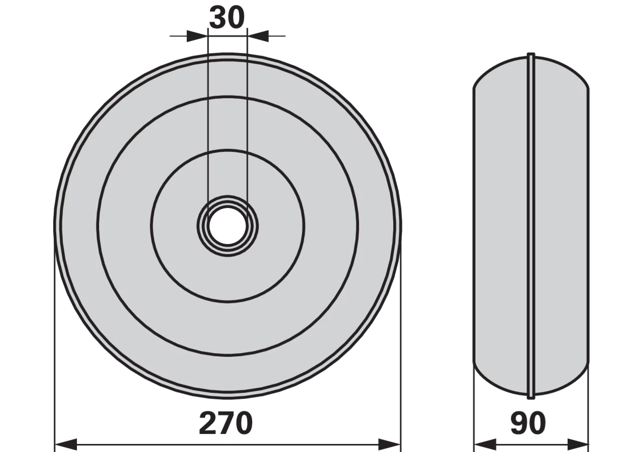 Laufrad AD 270 mm Pöttinger 451.004 Pöttinger