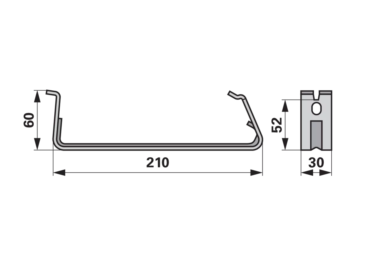 Stütze L 210 mm – passend für Pöttinger 122.50.059.0 GartenShop24
