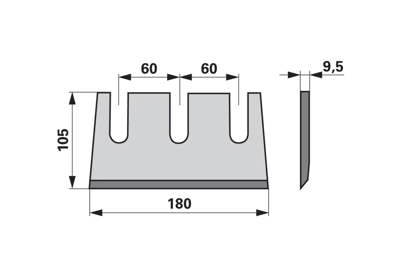 Häckslermesser Gras – passend für John Deere HXE53568 GartenShop24