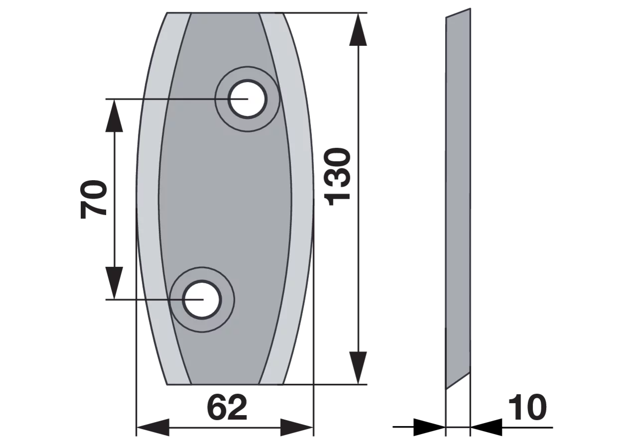 Mischwagenmesser links – passend für Logifeed 553042100 GartenShop24
