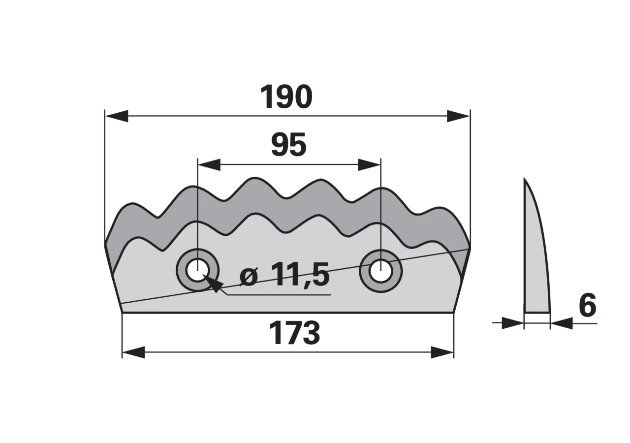 Mischwagenmesser rechts – passend für BvL 78363 GartenShop24