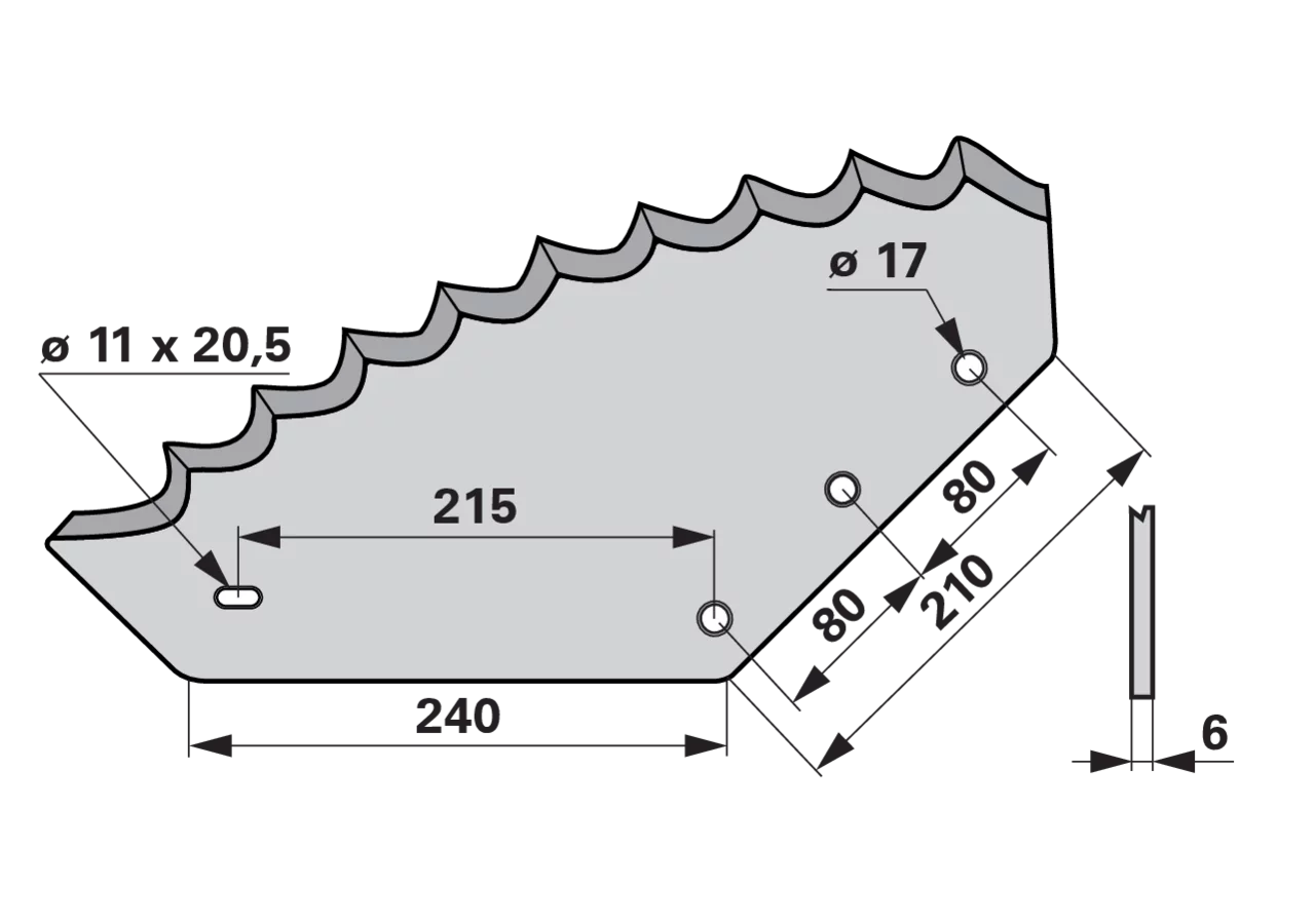 Mischwagenmesser neue Version, Wolframkarbidbeschichtet – passend für BvL 91065 GartenShop24