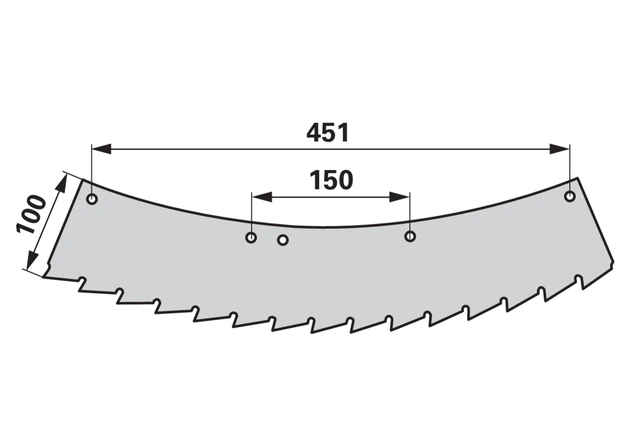 Sägemesser außen, gelb – passend für Kemper 53030 MWS