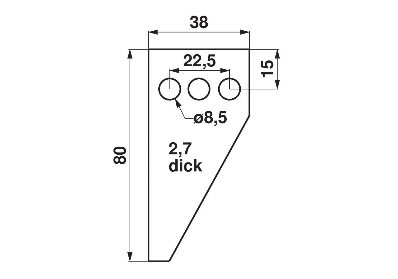Putzklinge mit 8,5 mm Bohrung GartenShop24