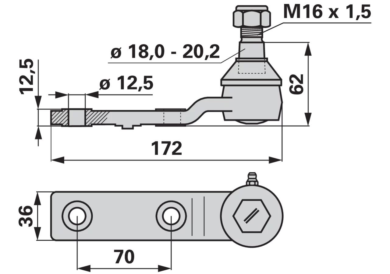 Kugelgelenk – passend für Claas 670120.1 GartenShop24