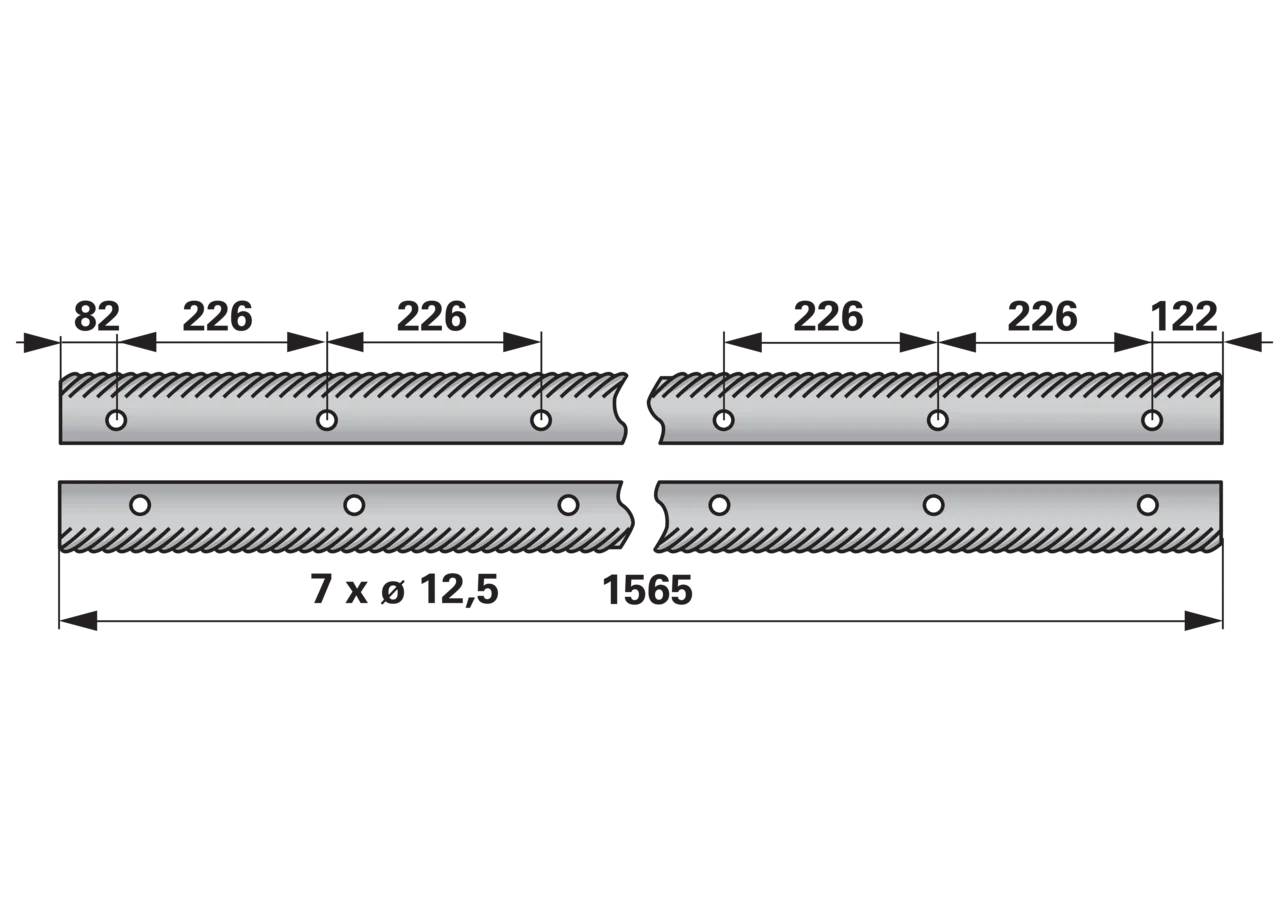 Schlagleistenset 3 Stk. rechts, 3 Stk. links – passend für Claas GartenShop24
