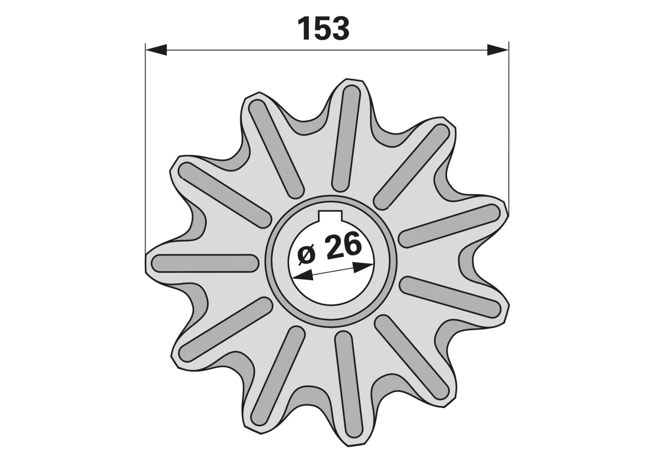 Kettenrad – passend für Claas 735 896.0 GartenShop24