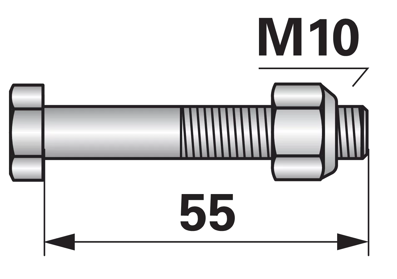 Schraube M10 x 55 10.9 GartenShop24
