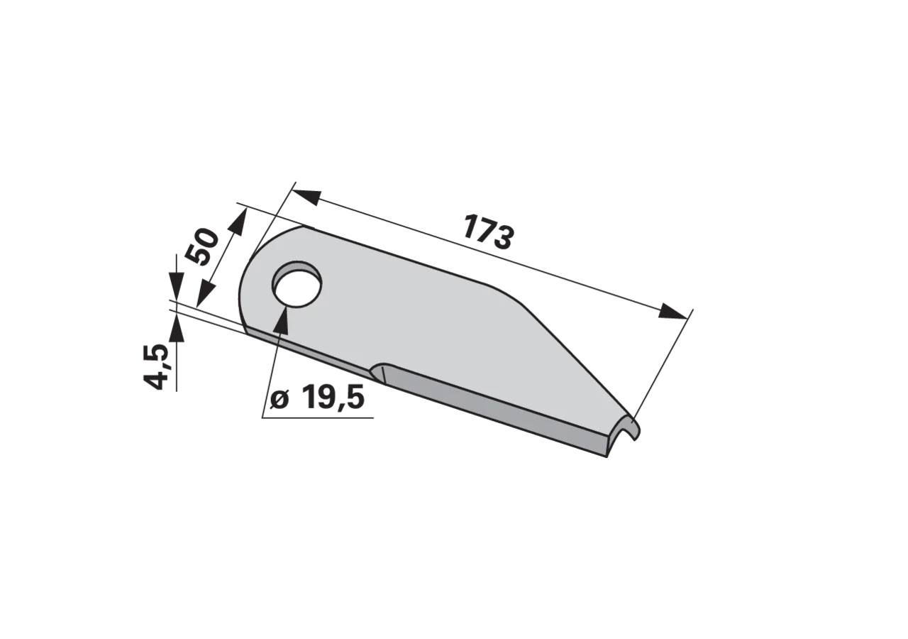 Häckslermesser links, beschichtet – passend für New Holland 87384918 GartenShop24