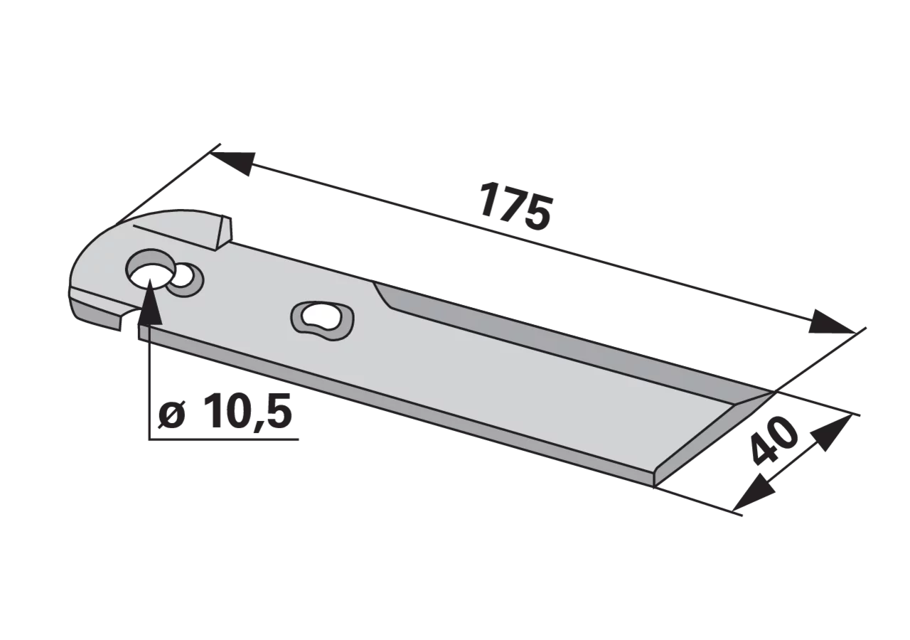 Häckslermesser glatt – passend für John Deere Z75874 GartenShop24