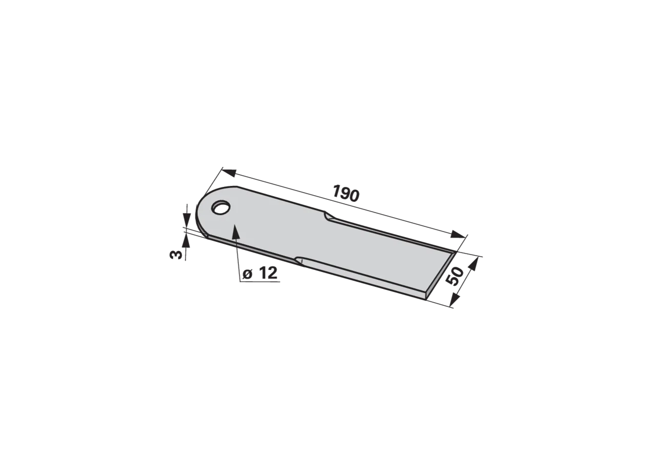 Gegenmesser glatt – passend für John Deere H215004 MWS